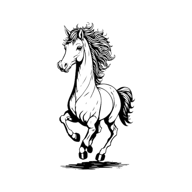 Adorable Imaginative Horse Doodle Illustration