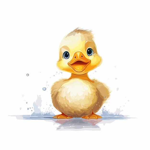 Vector adorable little duck illustration