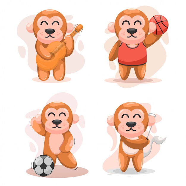 adorable monkey set