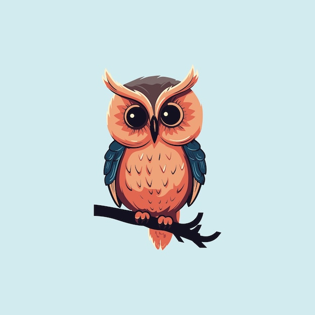 Adorable Owl Vector in Cartoon Design
