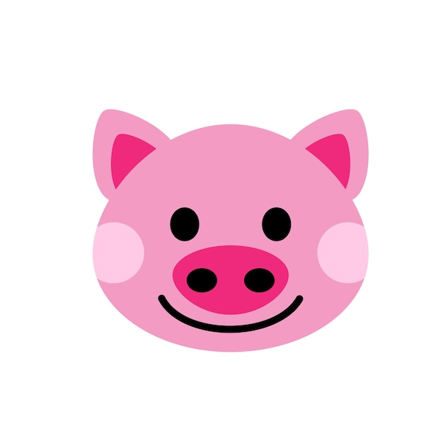 Vector adorable piggy face