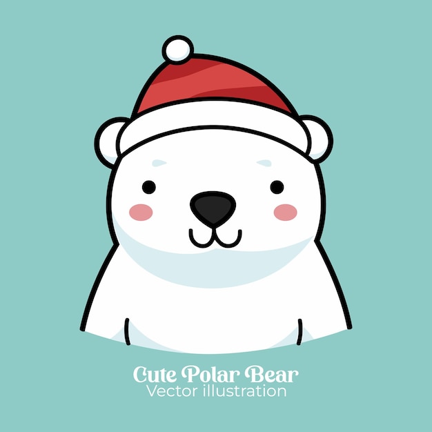 Adorable Polar Bear A Vector Art for the Christmas Season