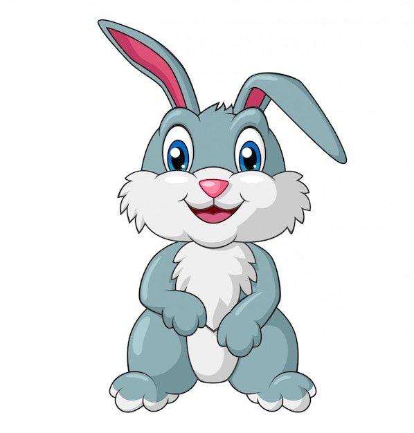 Vector adorable rabbit cartoon