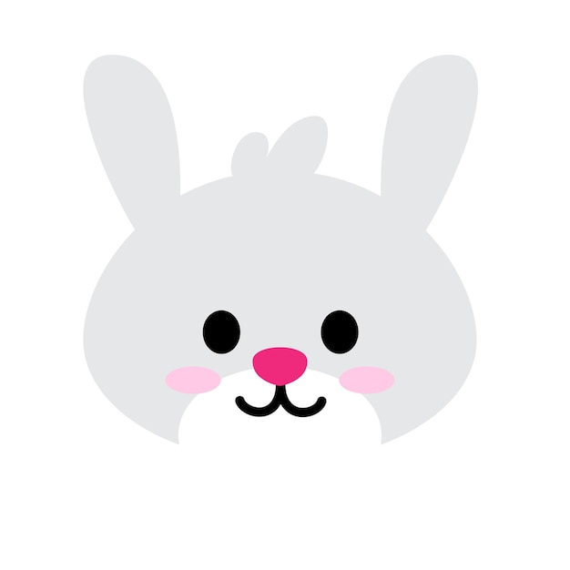 Vector adorable rabbit face