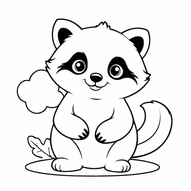 Adorable Raccoon for toddlers