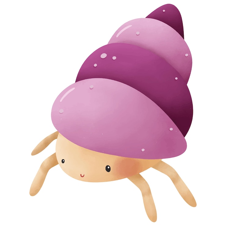 Vector adorable sea life hand drawn illustration