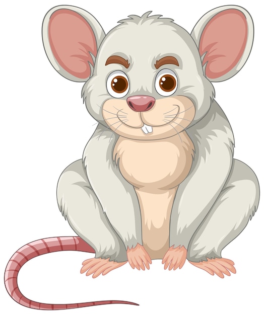 Adorable Smiling Cartoon Mouse