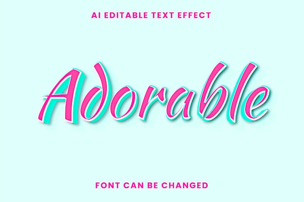 Adorable text effect