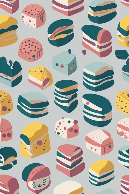 Adorable Treats Macarons Pattern Wonderland