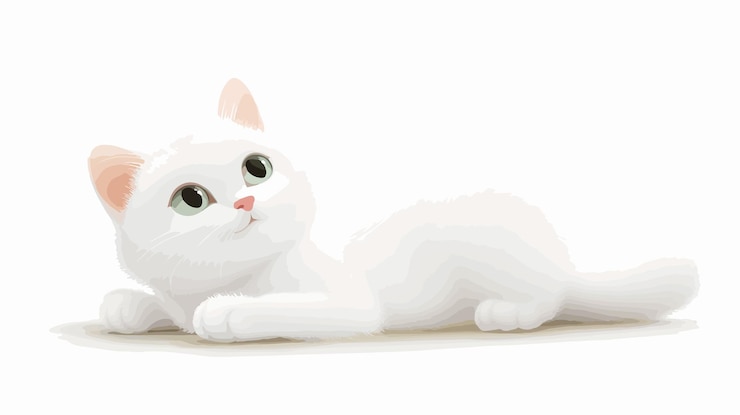 Vector 색 배경 에 고립 된 사랑스러운 색 고양이 터 일러스트레이션