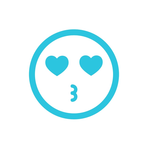 Vector adore emoji icon from blue icon set