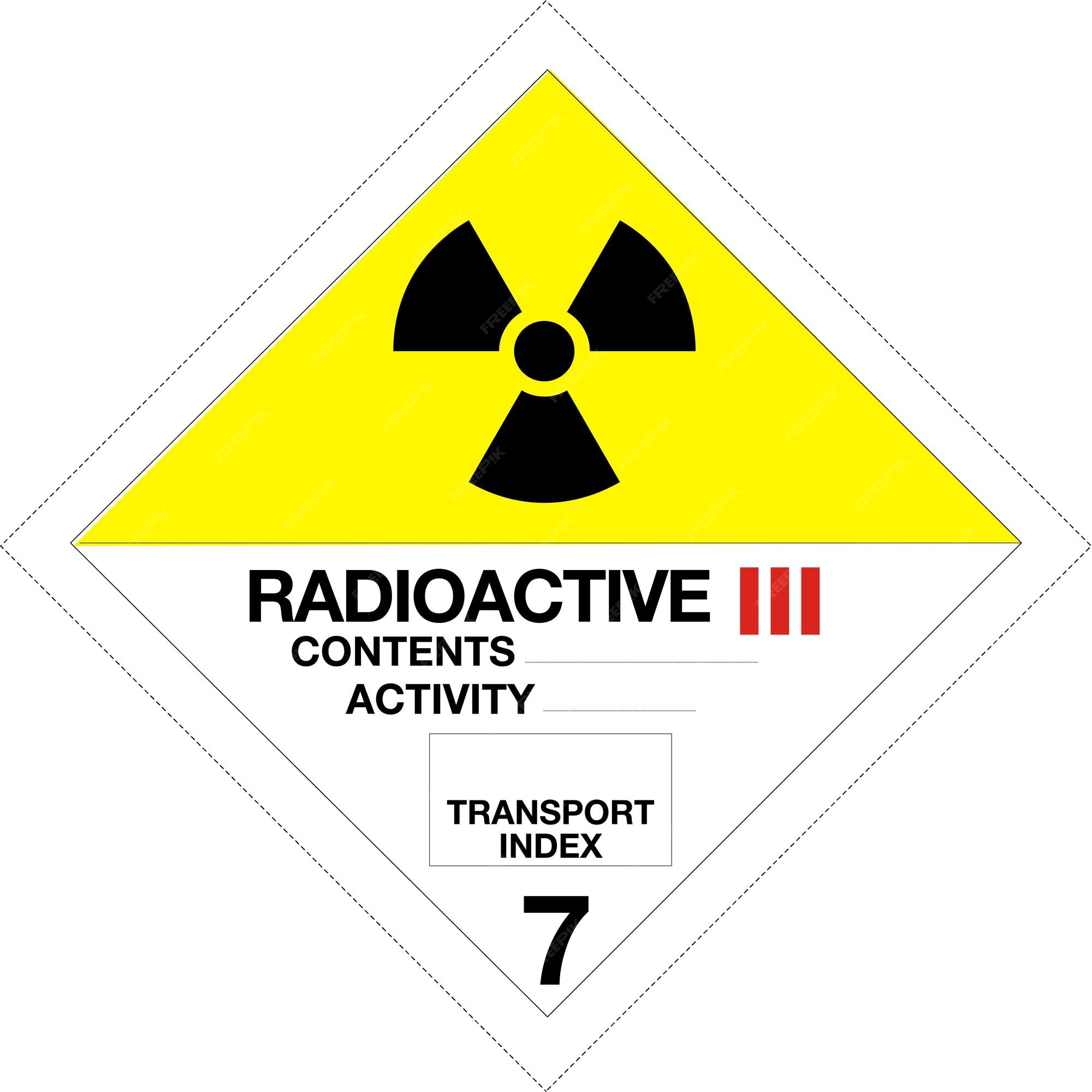 Premium Vector | Adr class 7 c sign radioactive isolated on white ...
