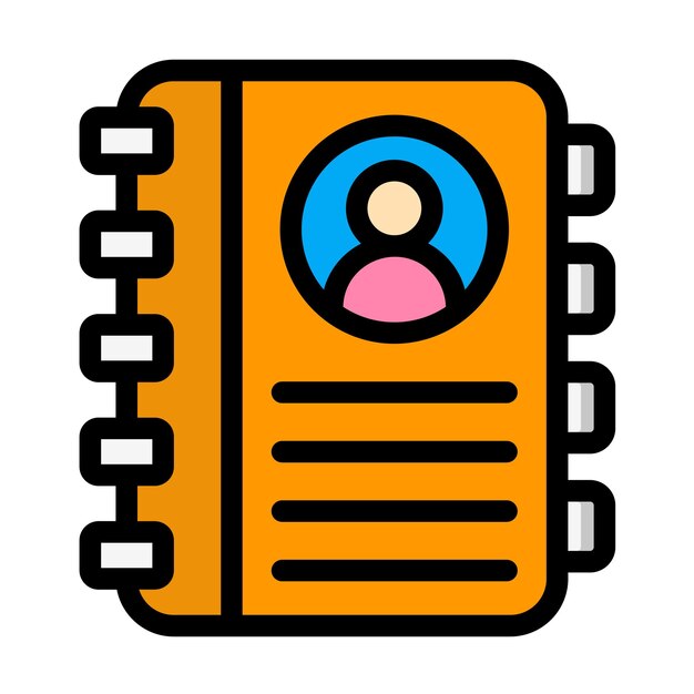 Adresboek Vector Icon Design Illustratie