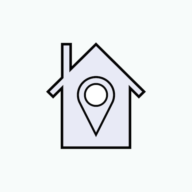 Adrespictogram Home Residence symbool Vector