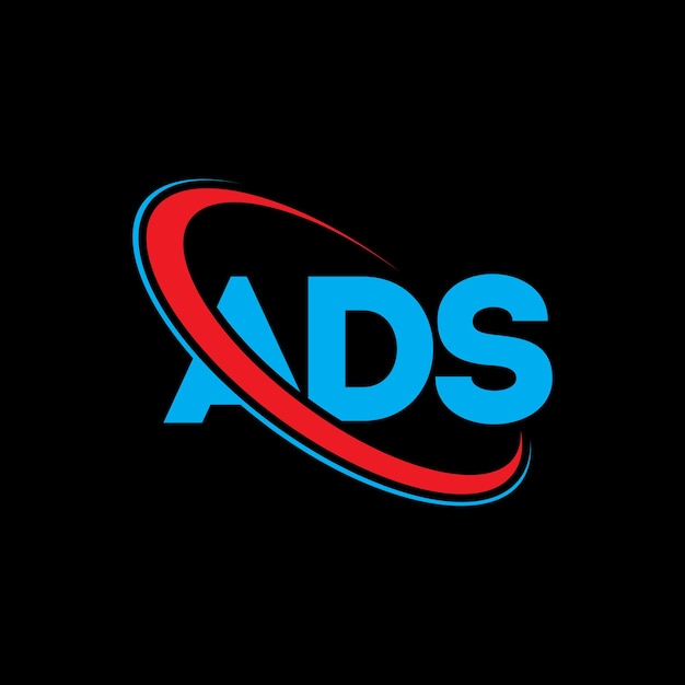 ADS logo ADS letter ADS letter logo ontwerp Initialen ADS logo gekoppeld aan cirkel en hoofdletters monogram logo ADS typografie voor technologie bedrijf en vastgoed merk