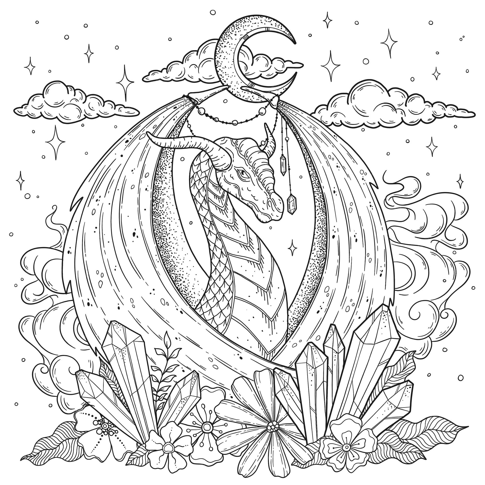 fantasy dragon coloring pages