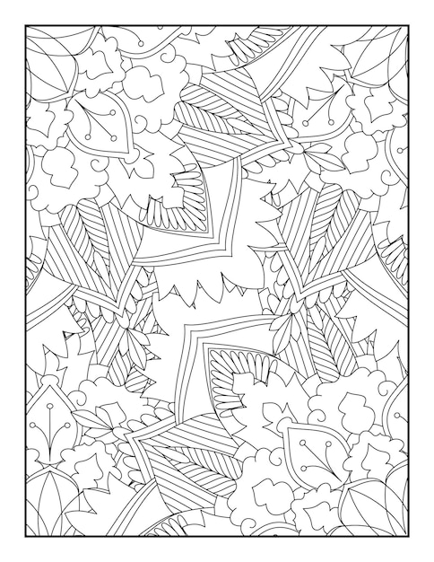 Vector adult coloring book pages floral coloring book floral coloring page coloring pages coloring book