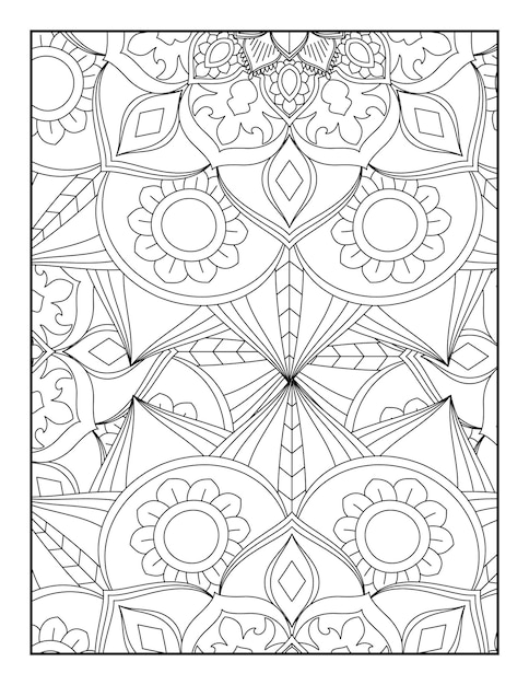 Adult Coloring Page, Floral  Mandala Coloring Page.