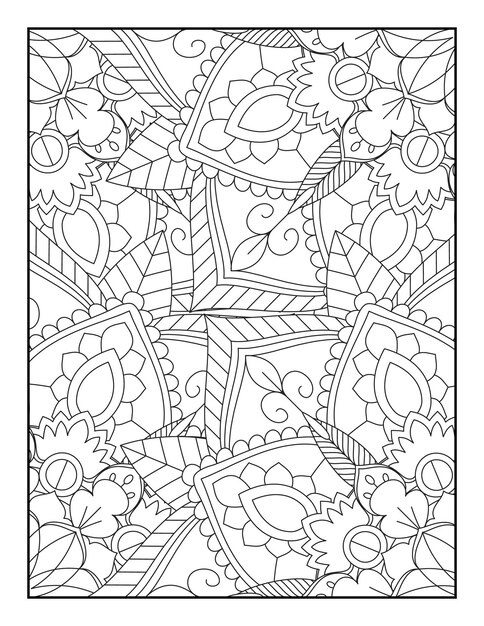 adult coloring page, Floral mandala coloring page