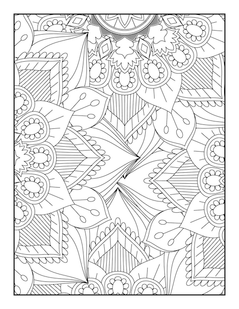 adult coloring page, Floral mandala coloring page