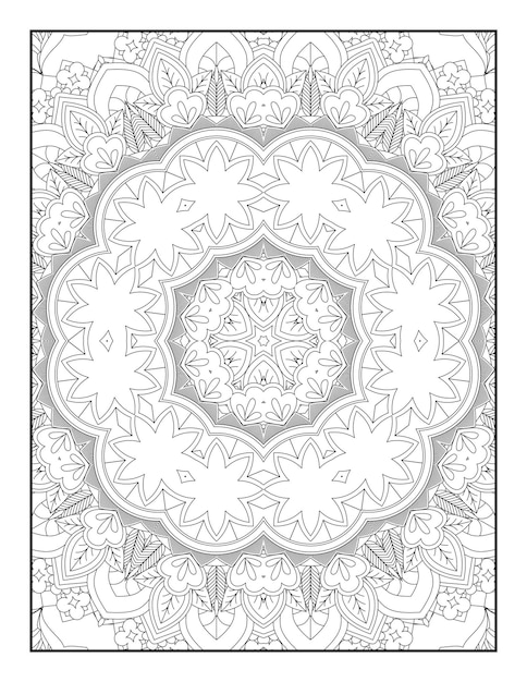 Pagina da colorare per adulti. mandala da colorare. pagina da colorare