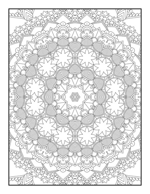 Pagina da colorare per adulti. mandala da colorare. pagina da colorare