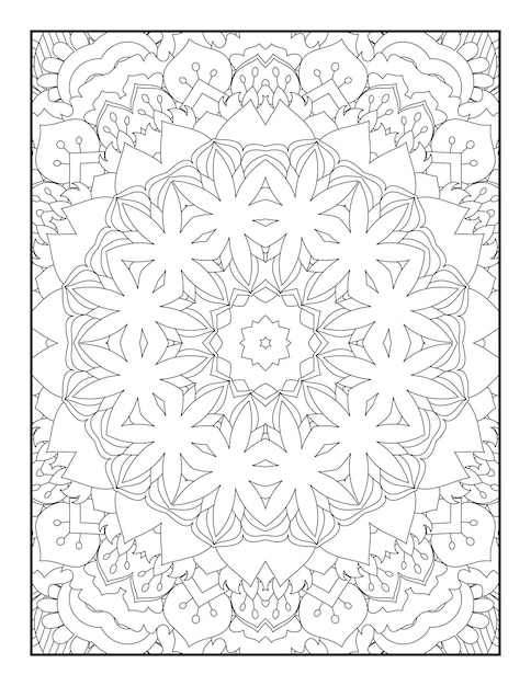 Pagina da colorare per adulti. mandala da colorare. pagina da colorare