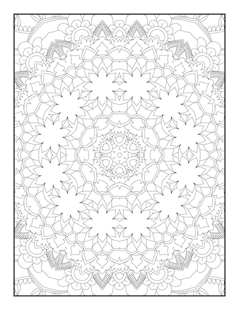 Pagina da colorare per adulti. mandala da colorare. pagina da colorare