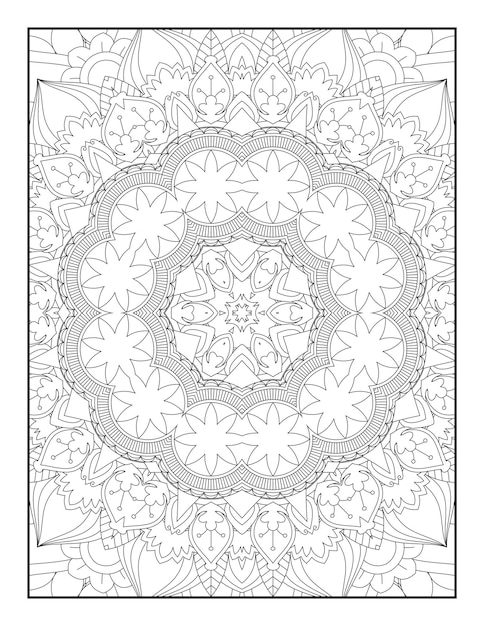 Pagina da colorare per adulti. mandala da colorare. pagina da colorare