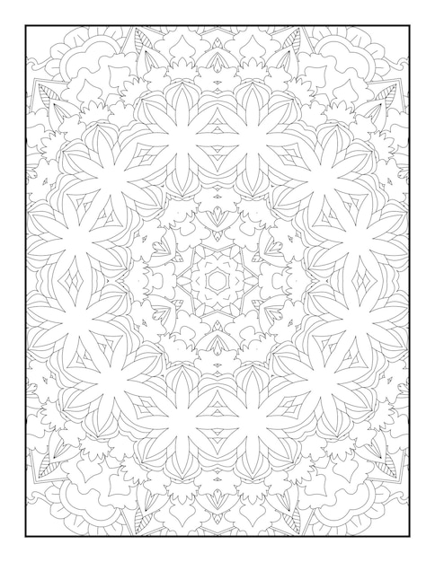 Pagina da colorare per adulti. mandala da colorare. pagina da colorare