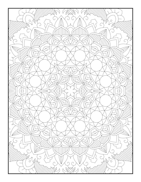 Pagina da colorare per adulti. mandala da colorare. pagina da colorare