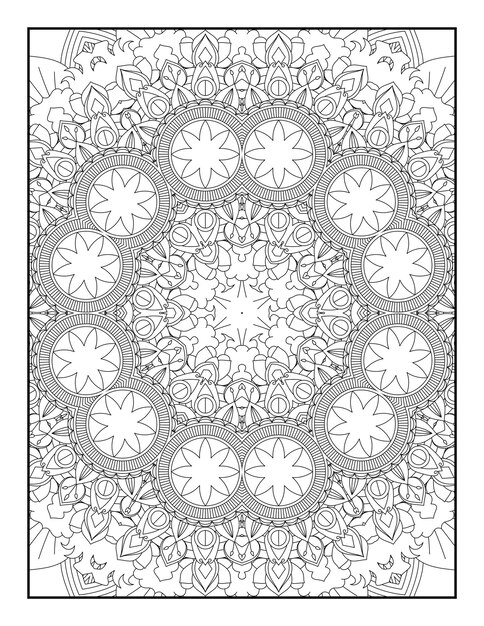 Adult coloring page. mandala coloring page. coloring page