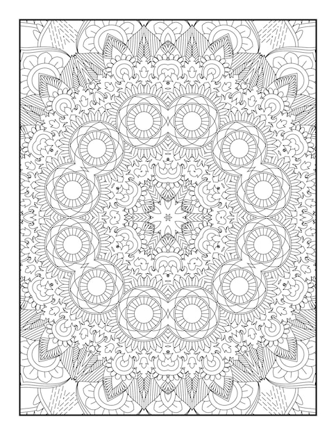 Pagina da colorare per adulti. mandala da colorare. pagina da colorare