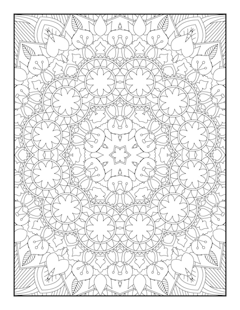 Pagina da colorare per adulti. mandala da colorare. pagina da colorare