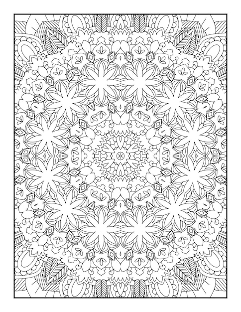 Pagina da colorare per adulti. mandala da colorare. pagina da colorare