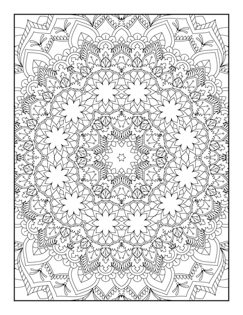 Pagina da colorare per adulti. mandala da colorare. pagina da colorare