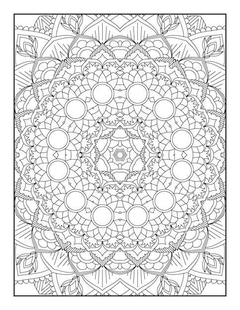 Pagina da colorare per adulti. mandala da colorare. pagina da colorare