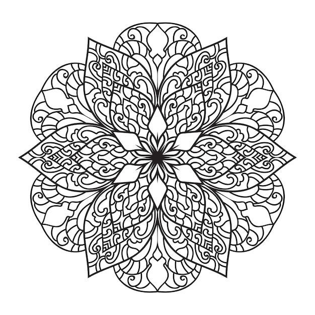 Adult coloring page Mandala.Hand drawn illustration.ornament design for coloring page