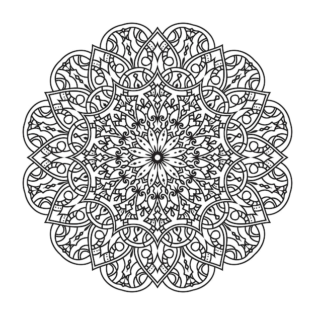 Adult coloring page Mandala.Template for coloring book page