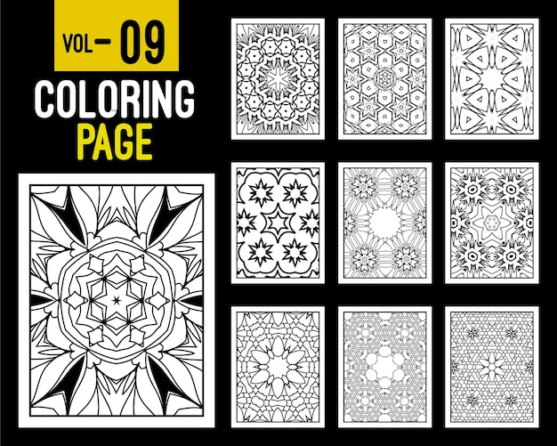 Adult Mandala Coloring Book Oriental pattern vector illustration Islam Arabic Indian turkish