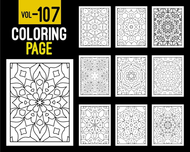 Adult Mandala Coloring Book Oriental pattern vector illustration Islam Arabic Indian turkish