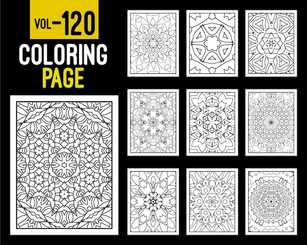 Adult Mandala Coloring Book Oriental pattern vector illustration Islam Arabic Indian turkish