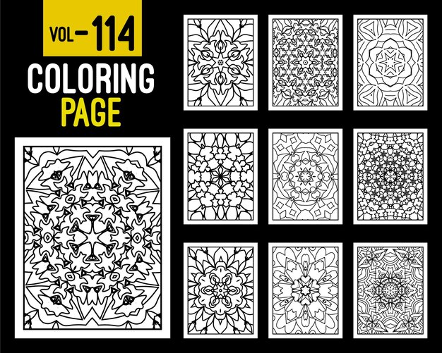 Adult mandala coloring book oriental pattern vector illustration islam arabic indian turkish