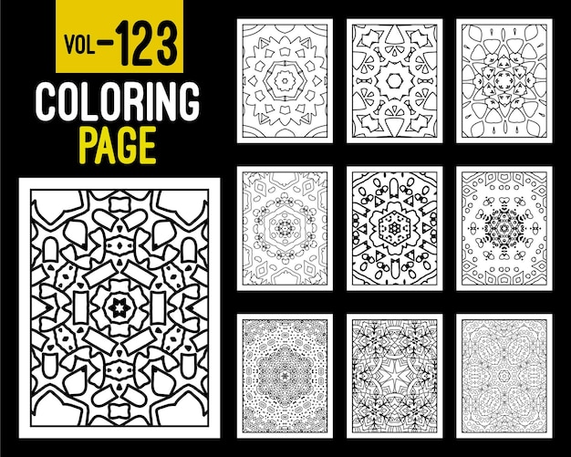 Adult mandala coloring book oriental pattern vector illustration islam arabic indian turkish