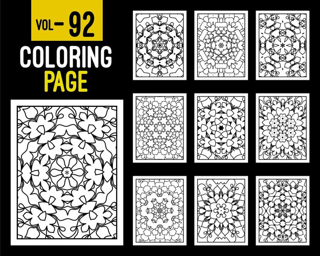 Adult Mandala Coloring Book Oriental pattern vector illustration Islam Arabic Indian turkish