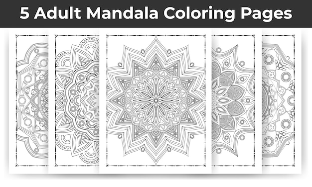 Adult Mandala Coloring Page Bundle for KDP Interior.
Adult Mandala Coloring page interior Bundle.