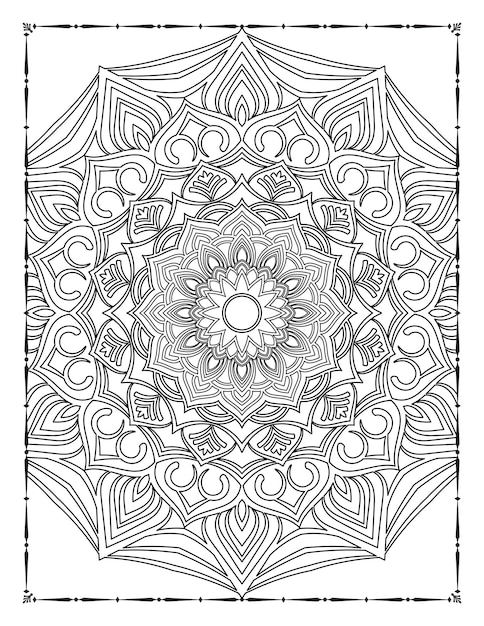 Adult Mandala Coloring Page KDP Interior.
Mandala Coloring Page. Adult Coloring page.