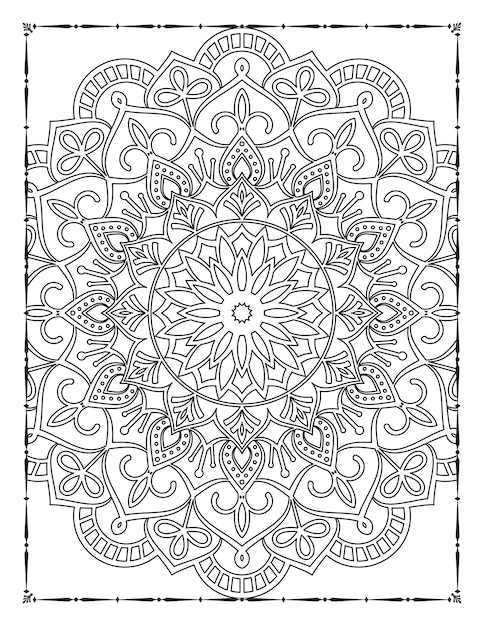 Adult Mandala Coloring Page KDP Interior.
Mandala Coloring Page. Adult Coloring page.