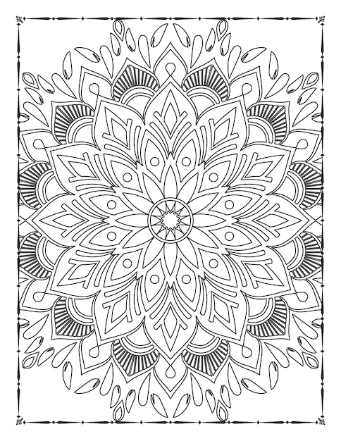 Adulto mandala da colorare pagina kdp interni. mandala da colorare. pagina da colorare per adulti.