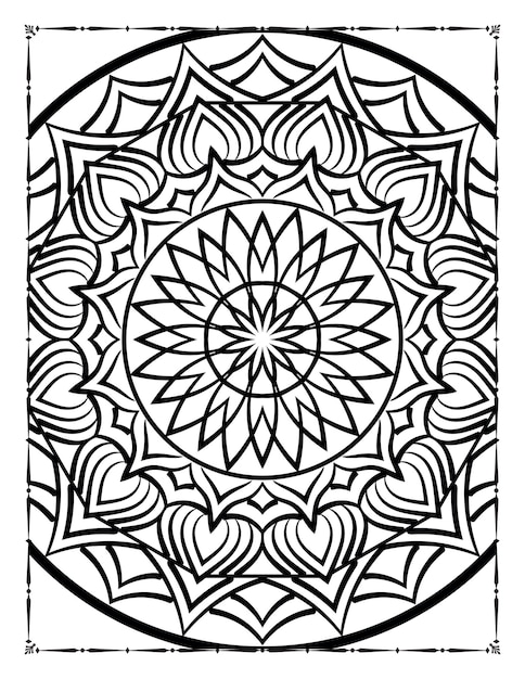 Adult Mandala Coloring Page KDP Interior.
Mandala Coloring Page. Adult Coloring page.